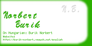 norbert burik business card